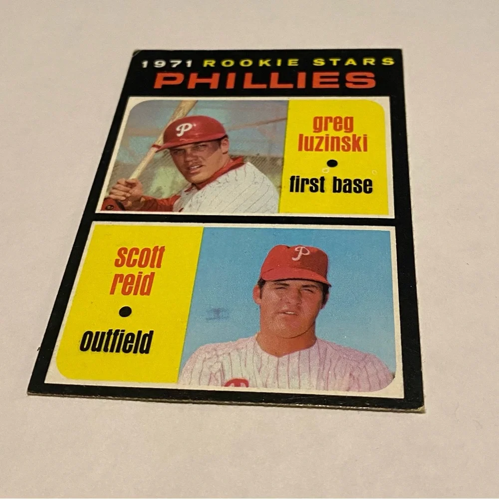 Greg Luzinski/Scott Reid 1971 Rookie Phillies Topps Baseball card Vintage